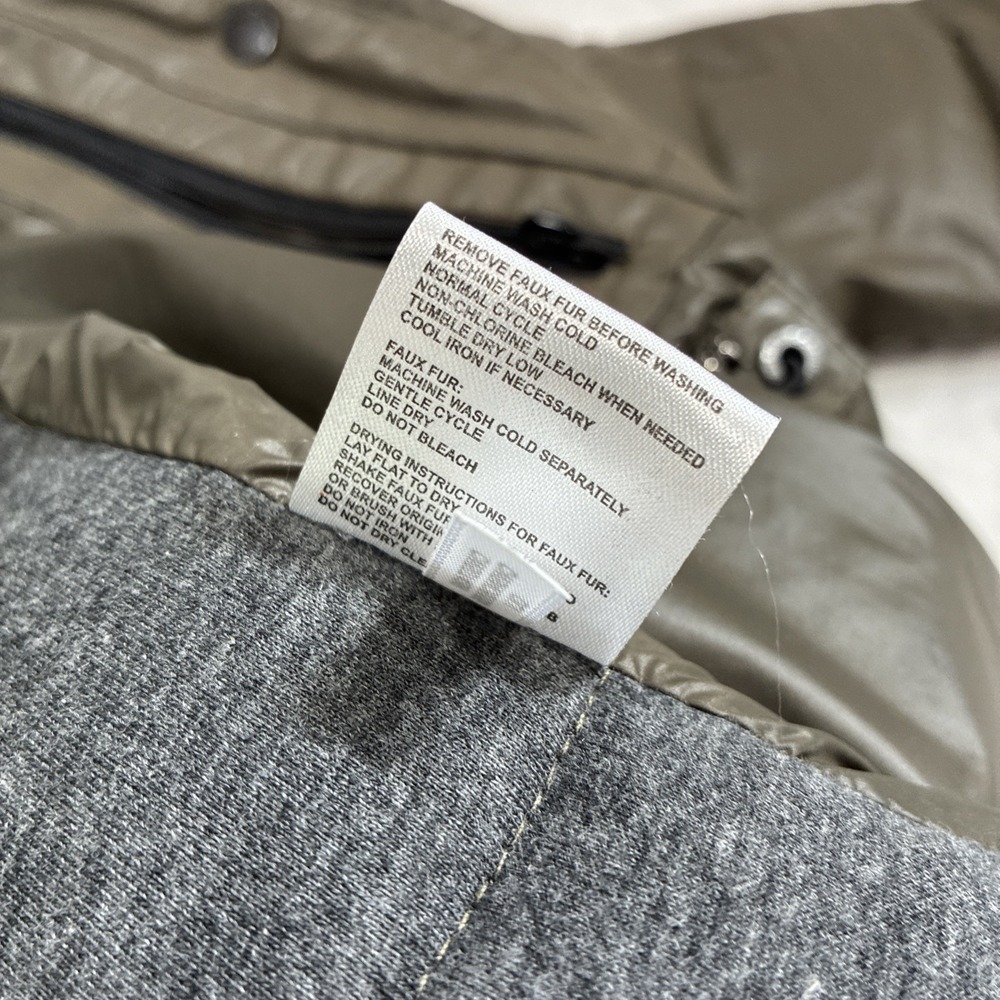 Calvin Klein Quilted Puffer Coat Parka Women's XS Green Winter Jacket Warm - Picture 16 of 16